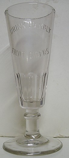 1890s Drink Hambly Fruit Cider Embossed Glass