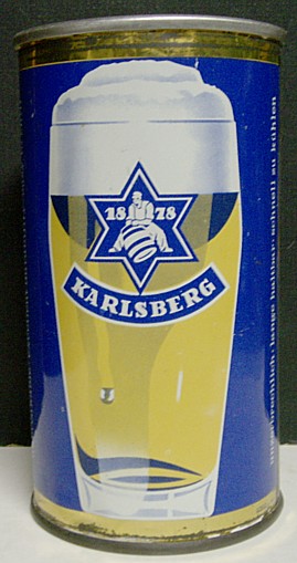 1960s Karlsberg Edel Pils Zip Tab Can   Homberg Saar, Germany